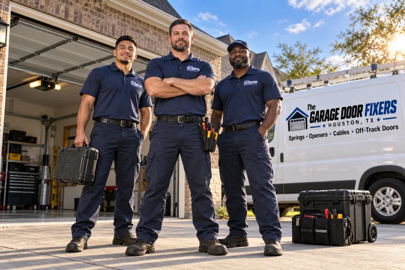 One panel of your garage door is dented in Mont Belvieu, TX: the repair crew
