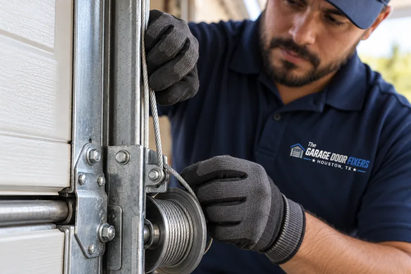 Garage door cable that is not straight in Nassau Bay, TX: replacing a lift cable